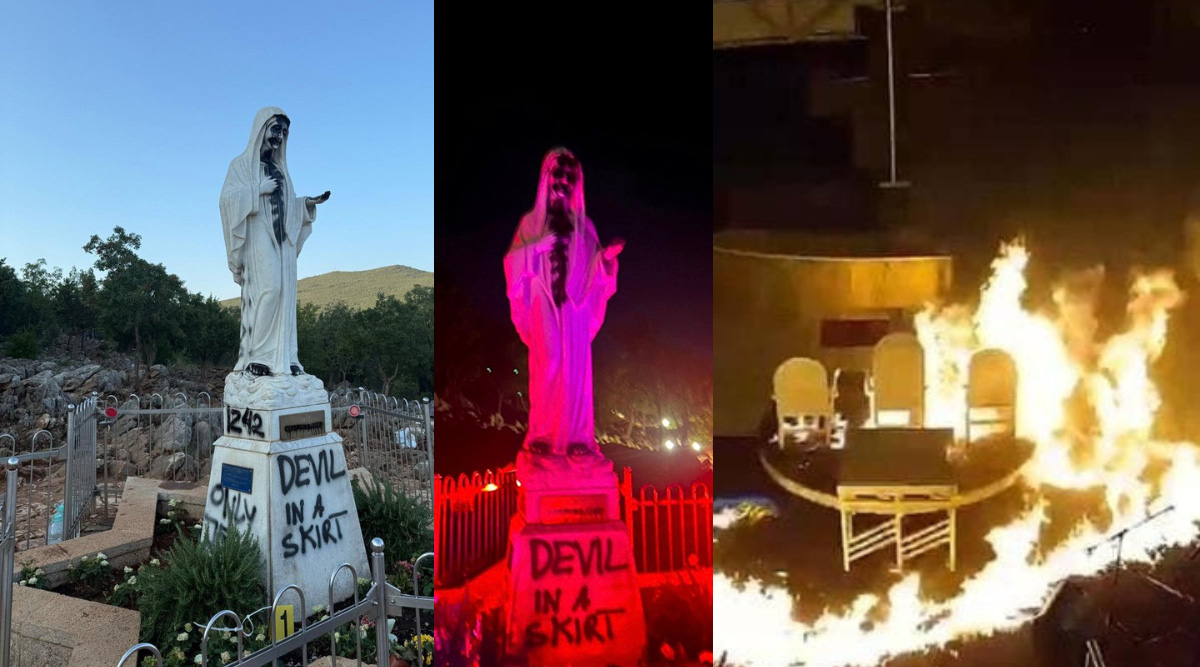 Devil in a Skirt”: Vandals deface the statue of Virgin Mary in Medjugorje
